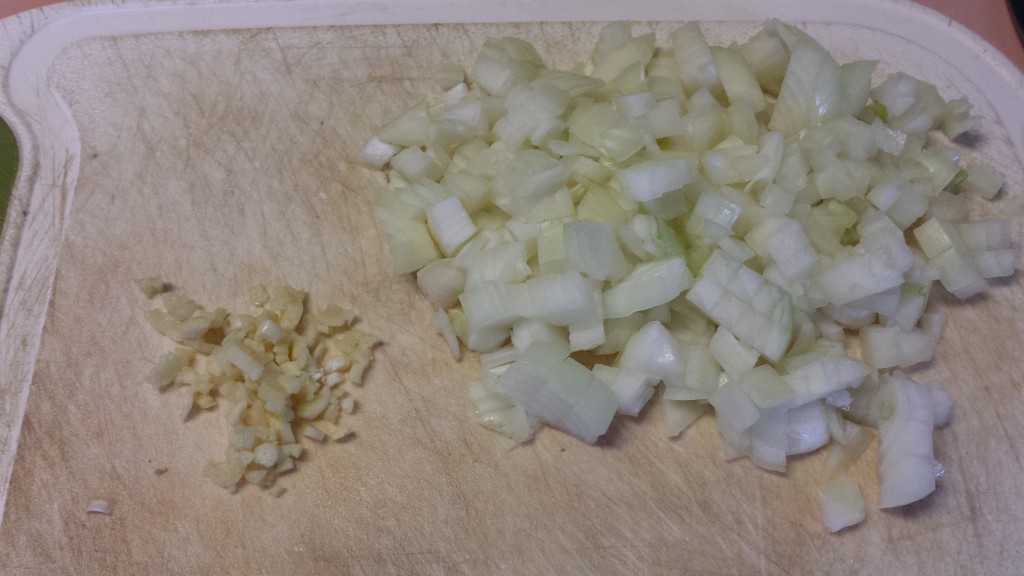 Diced Garlic and Onions